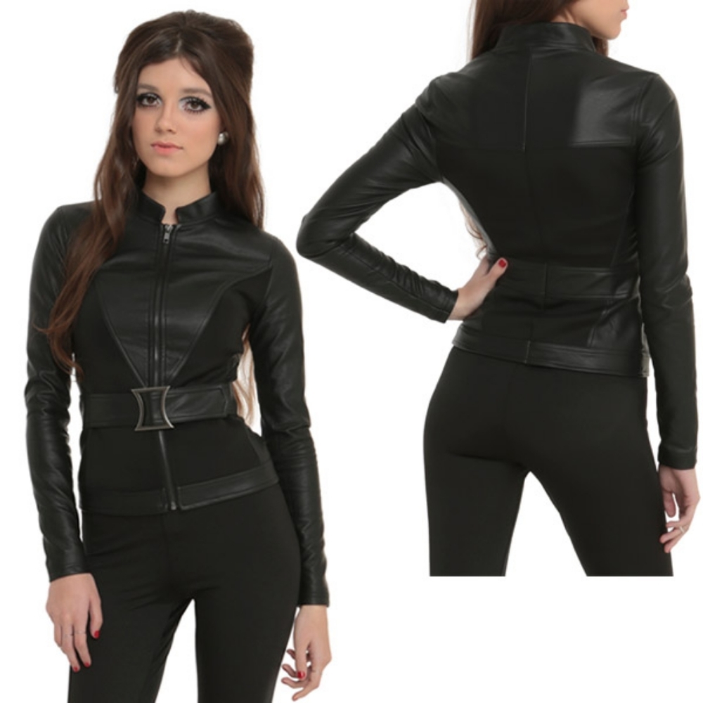 NEW Her Universe BLACK WIDOW leather jacket